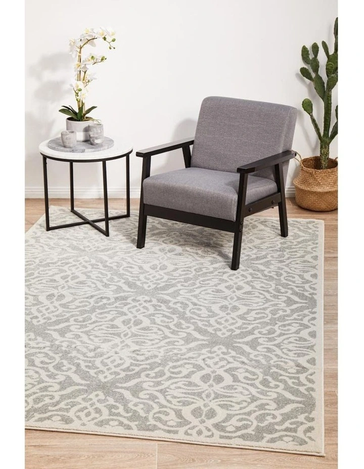 Chrome Lydia Rug in Silver