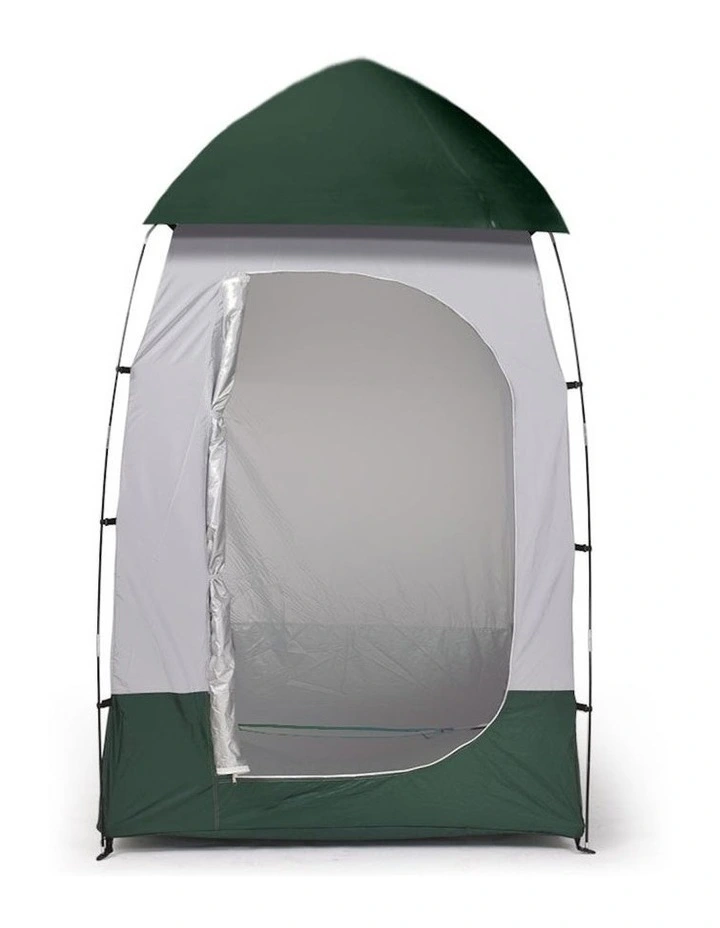 Outdoor Portable Shower Tent in Green/Sliver