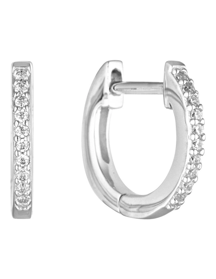 Shine Hoop Earrings in Silver