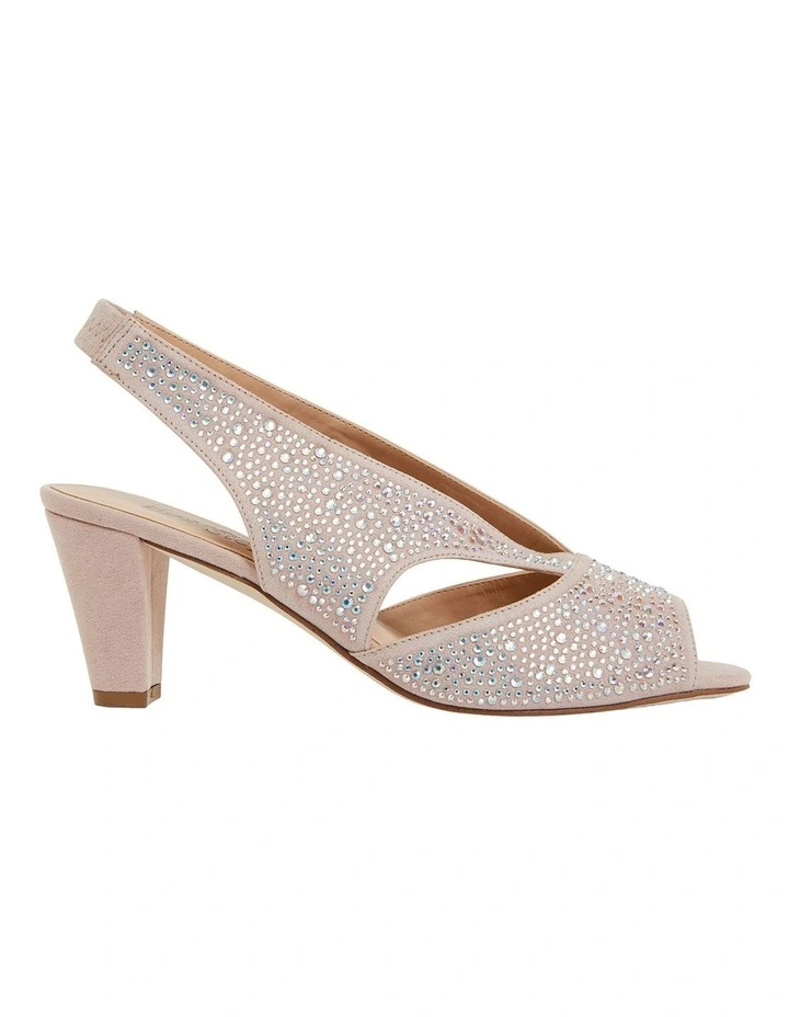 Angie Sandals in Blush Fabric