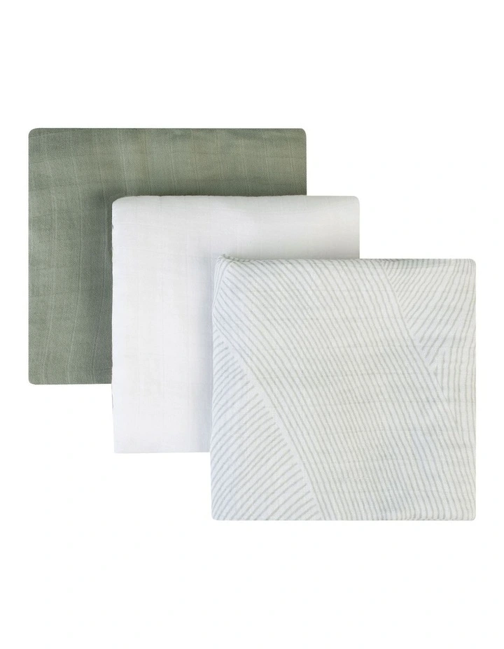 Muslin Wraps 3 Pack in Bayleaf