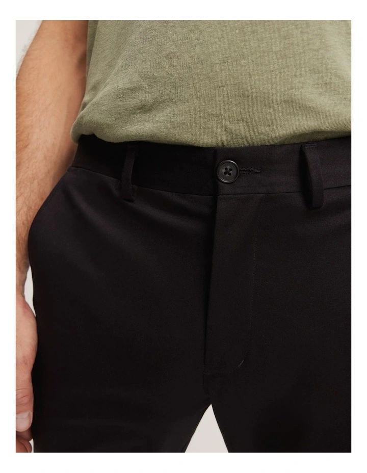 Slim Fit Travel Trouser in Black