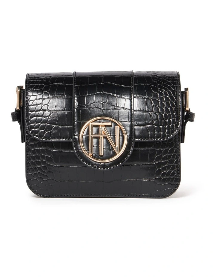 Signature Gwyn Square Shoulder Bag in Black
