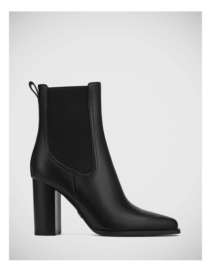 Howie Leather Ankle Boot in Black