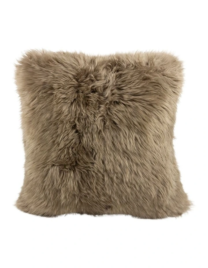 New Zealand Sheepskin Cushion Cover in Mocha