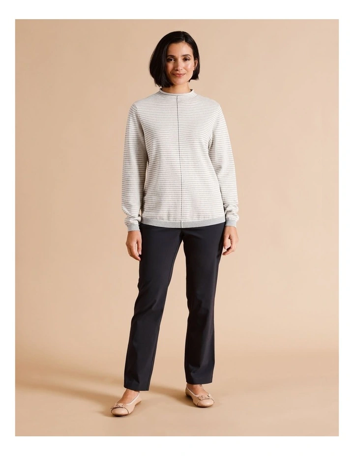 Sustainable Viscose Blend Wardrobe Staple Straight Pant in Charcoal
