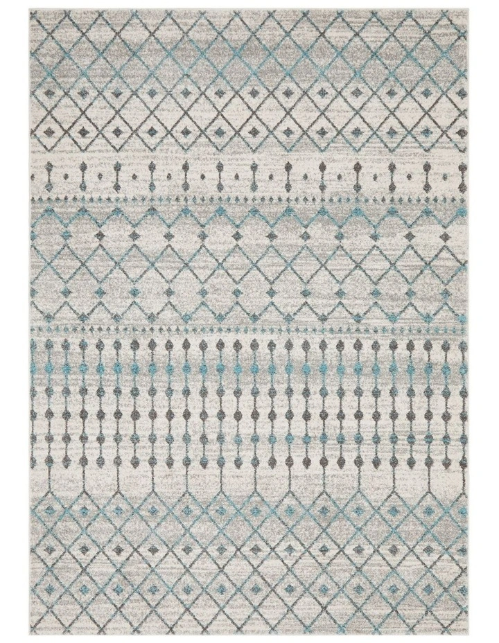 Evoke Slate Transitional Rug in White