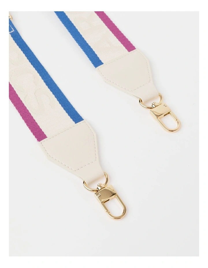 Cali Bag Strap Accessory in Stripe Blue/Natural/Purple