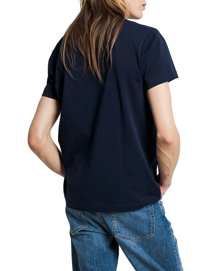 Solid Short Sleeve T-Shirt in Blue