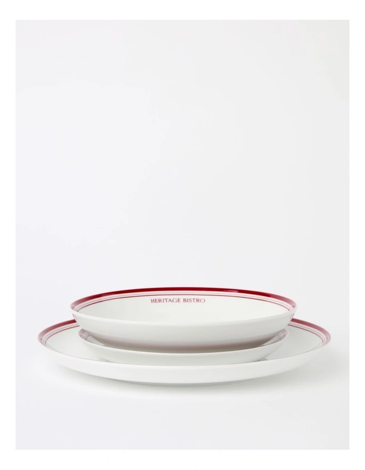 Bistro Provare 12 Piece Dinner Set in Red