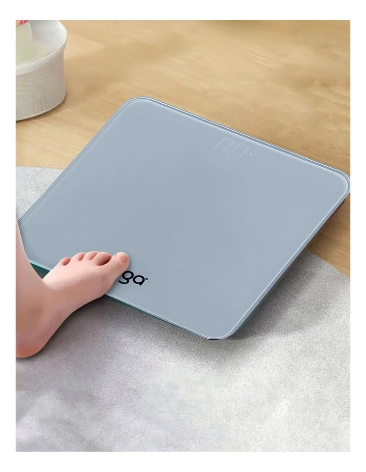 Glass LCD Electronic Body Fat Scale in White
