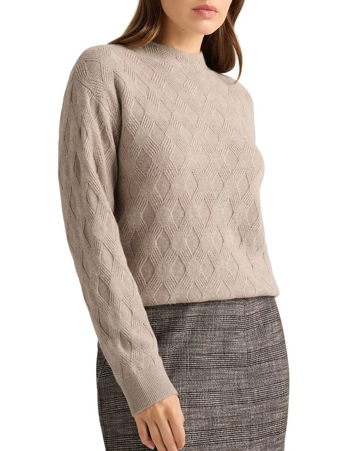Pedra Textured Merino Knit in Mushroom
