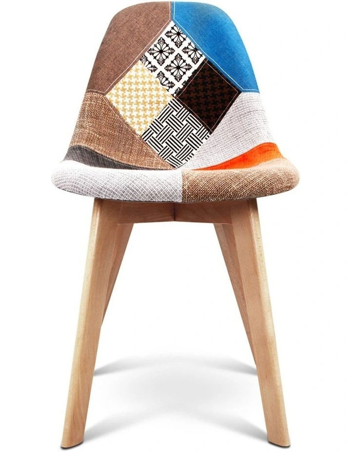 Retro Replica DSW Dining Chairs Cafe Chair Kitchen Fabric x2