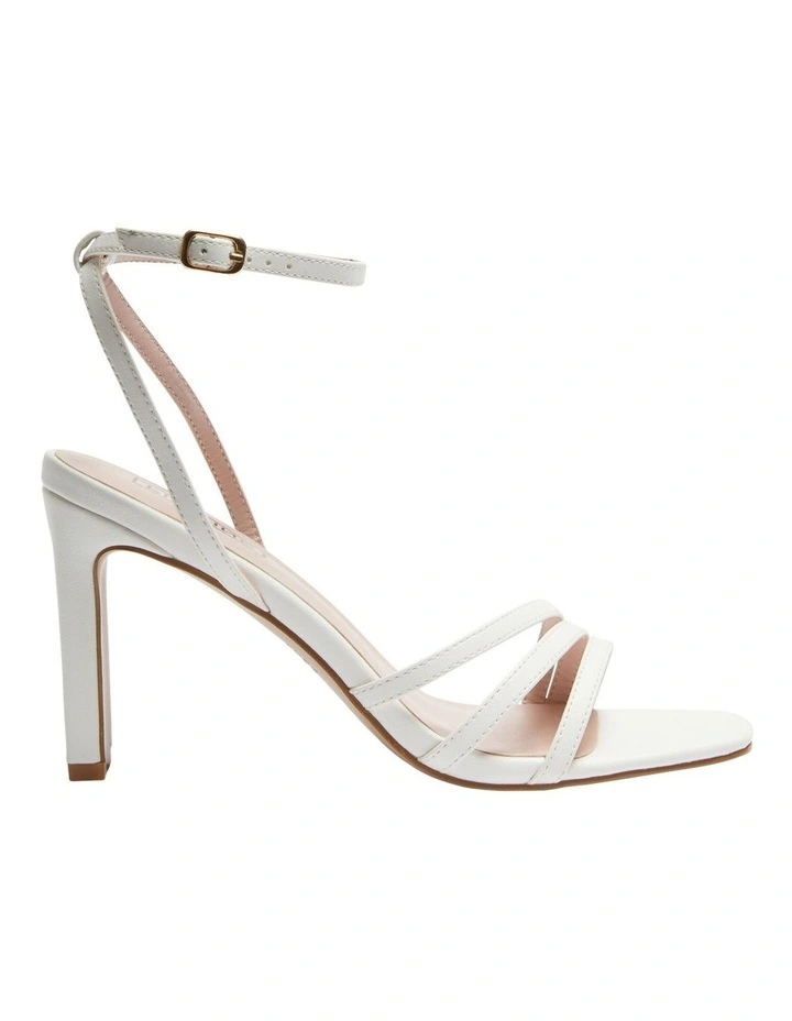 Lara Sandals in White Smooth