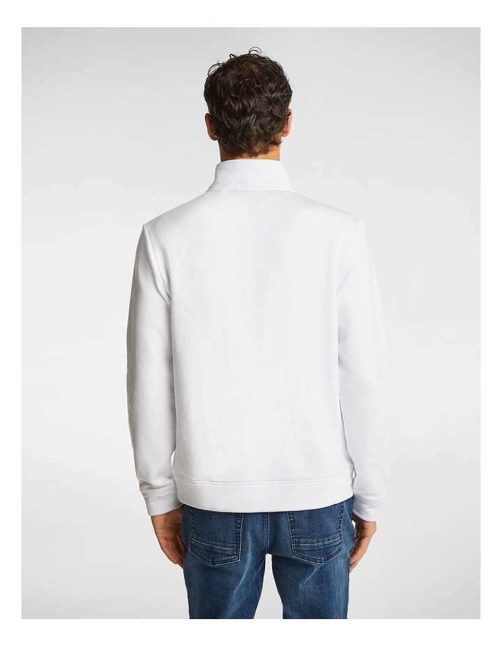 Oscar 1/4 Zip Sweatshirt in White