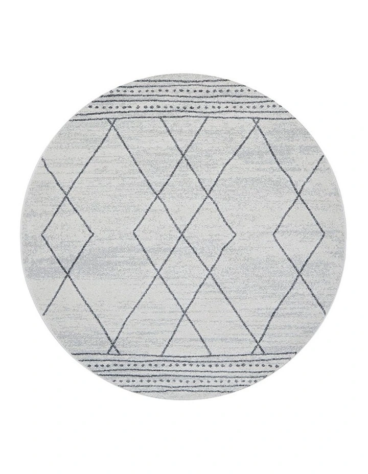 Paradise Gina Round Rug in White