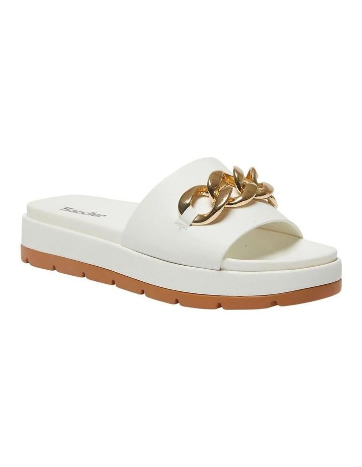 Fiona Sandals in White Smooth