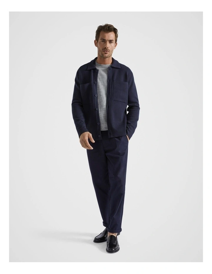 Overshirt Knit in Midnight Blue