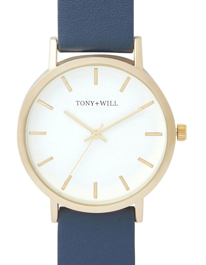 Classic Watch in Gold/White/Navy