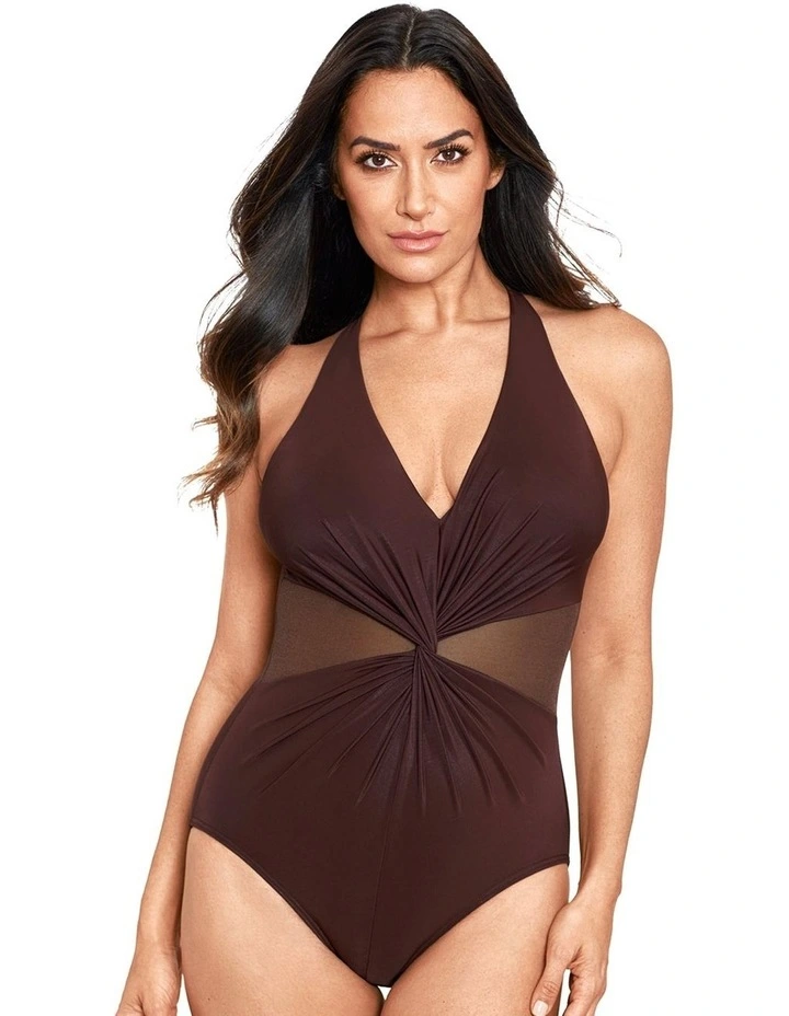 Wrapture Shaping Swimsuit in Brown