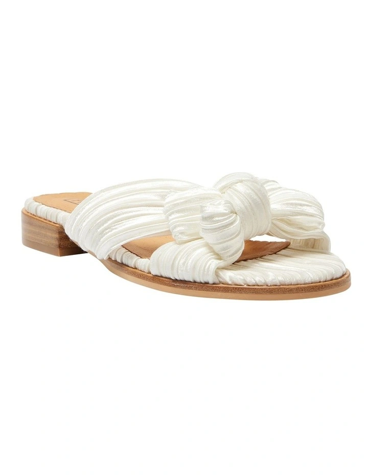 Rhapsody Sandals in Ivory Pleat