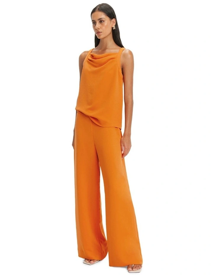 Flat Front Pant in Saffron
