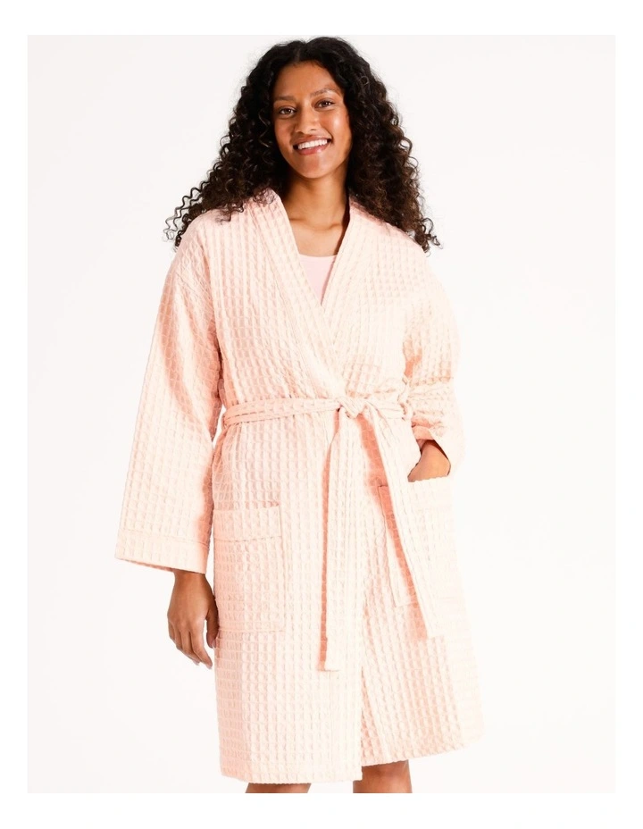 Waffle Robe in Pink