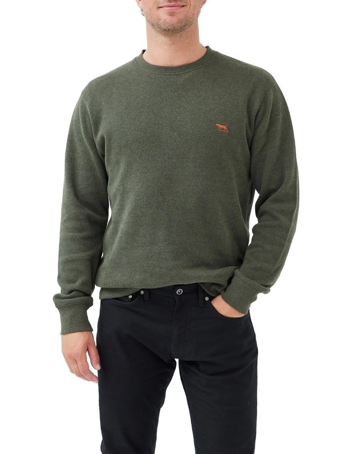 Gunn Crew Neck Sweat in Seaweed