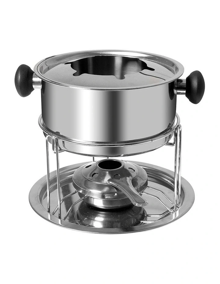Stainless Steel Fondue Set 12-Pieces in Silver