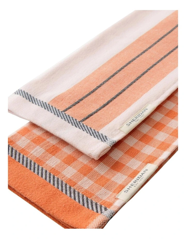 Este Tea Towel 2 Pack in Terracotta