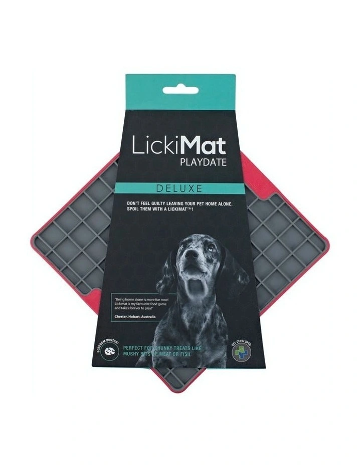Slow Food Mat for Dogs in Red