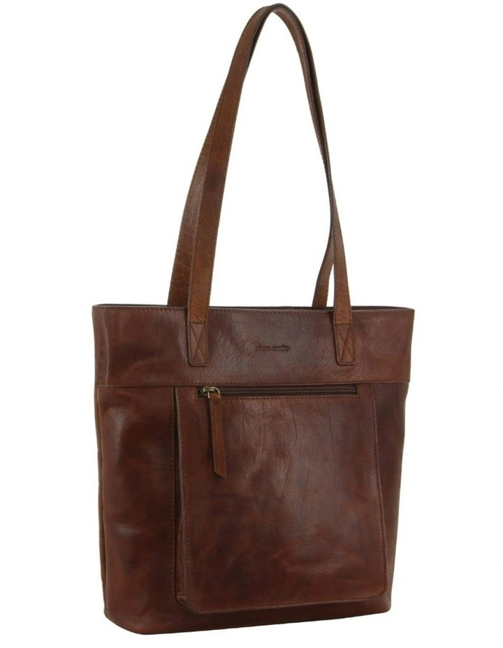 Leather Tote Bag in Tan