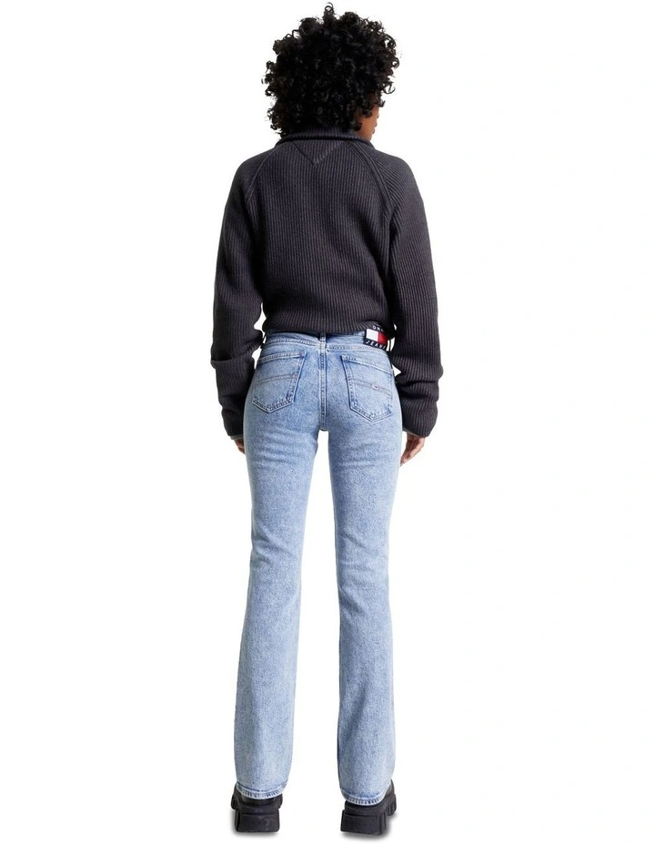 Maddie Mid Rise Bootcut Jeans in Blue