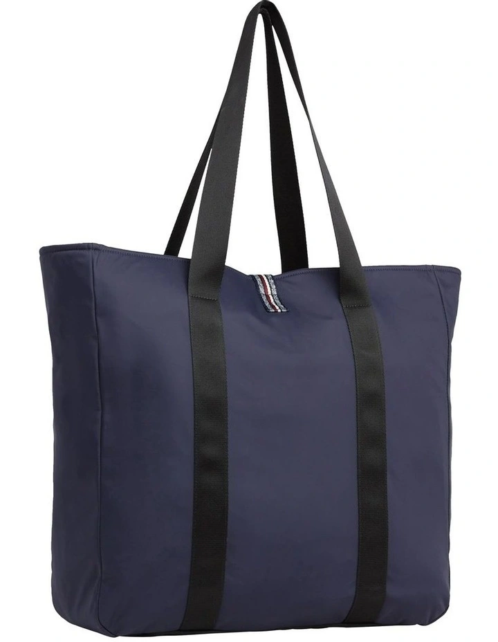 Logo Recycled Tote in Blue