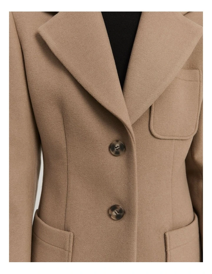 Felt Contour Blazer in Fawn