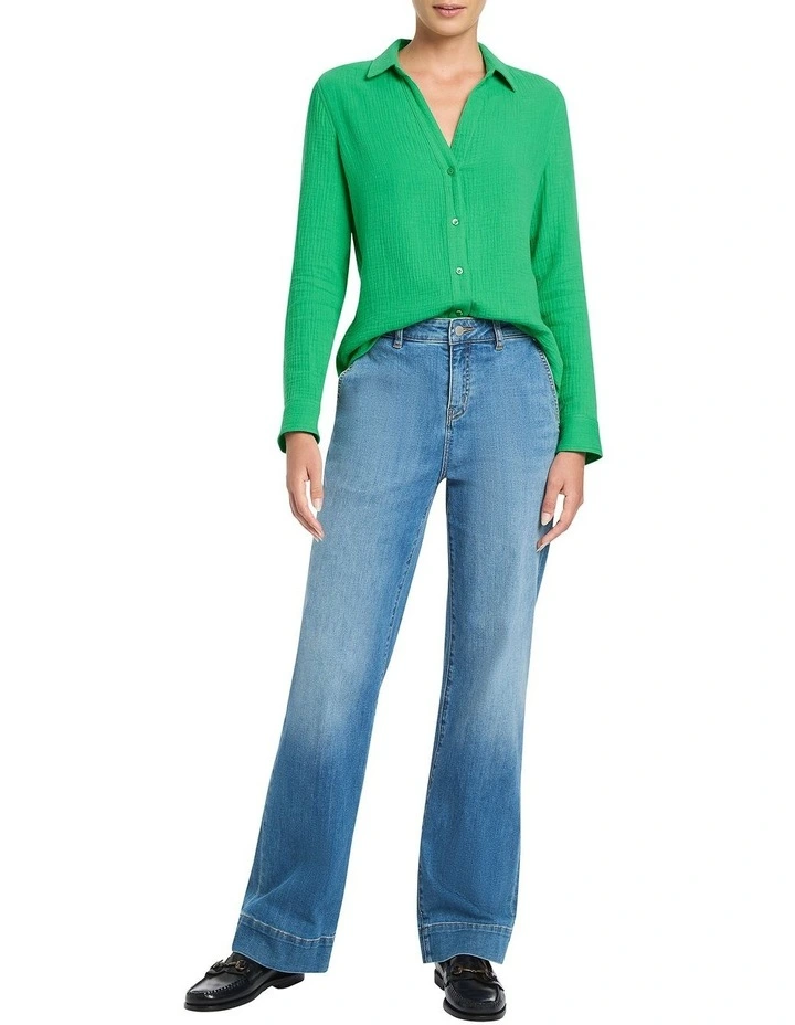 Calie Cotton Shirt in Green