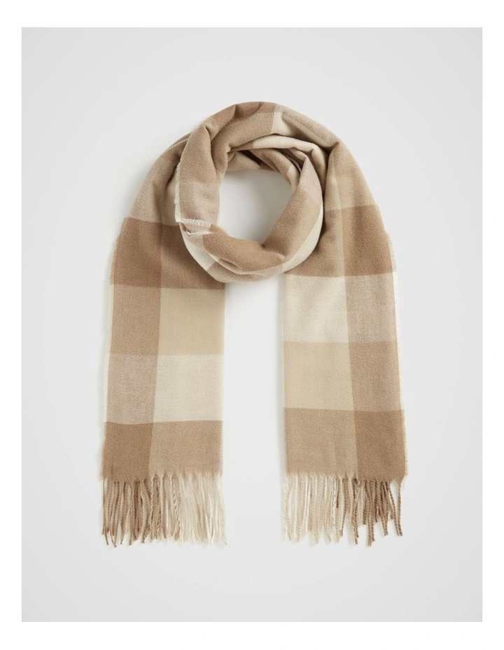 Check Scarf in Deep Chai