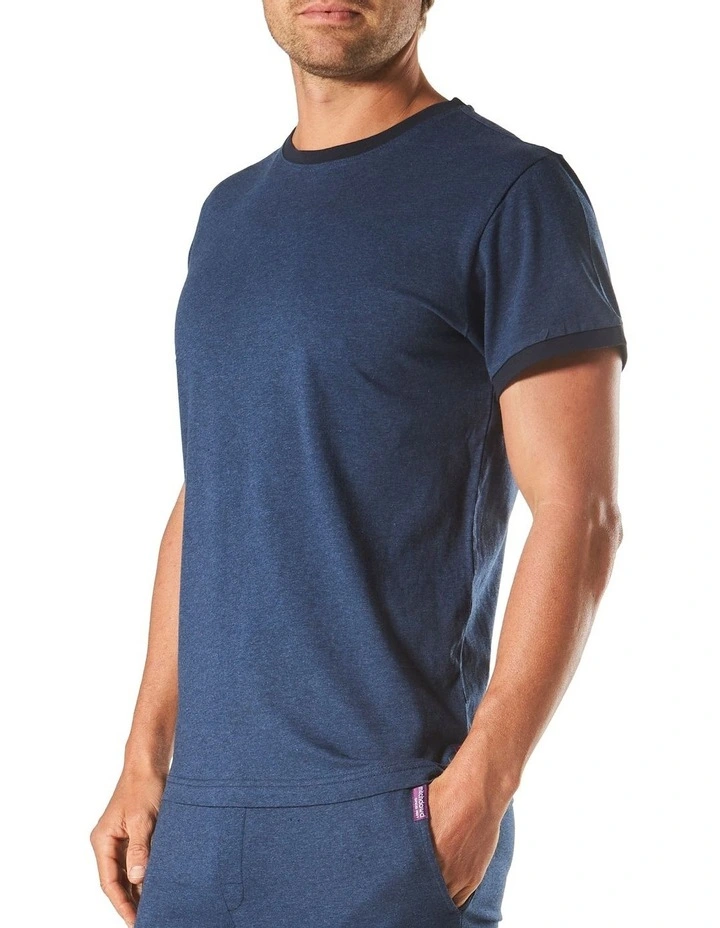 Short Sleeve Sleep Tee in Blue