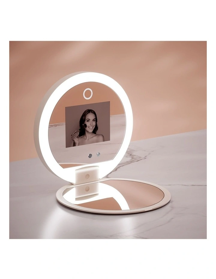 Compact Makeup Mirror with UV Camera for Sunscreen Test