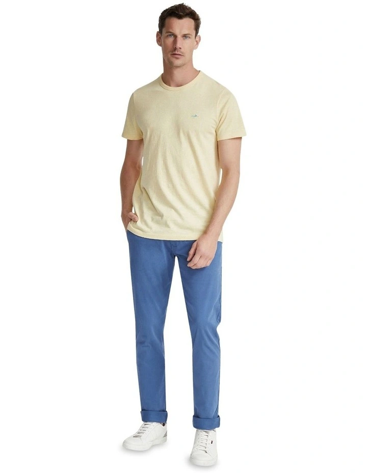 Ben Cotton Crew Neck T-shirt in Yellow