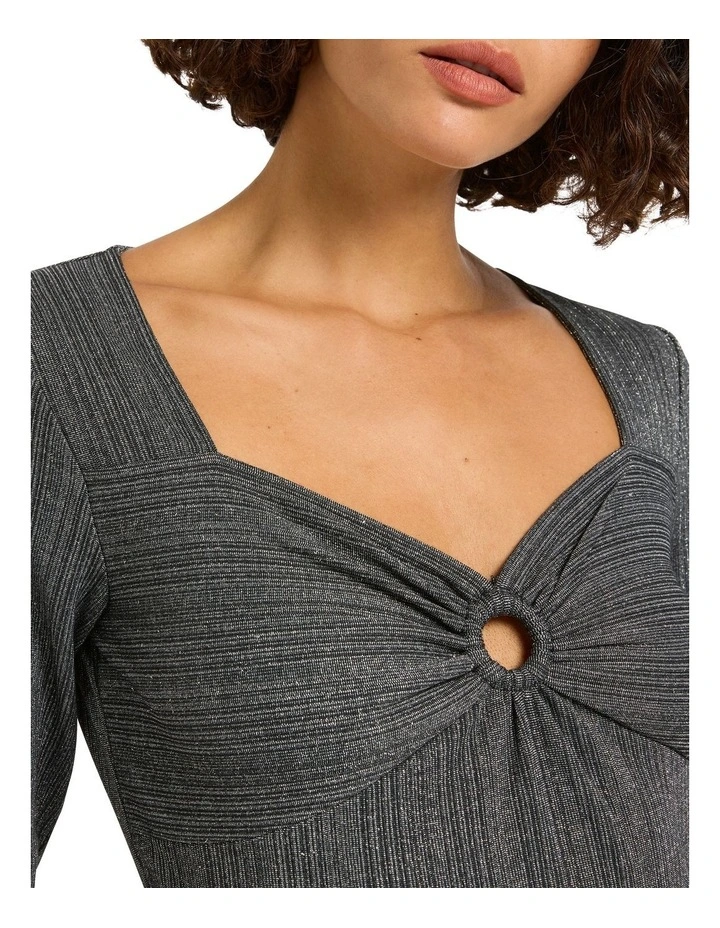 Shake It Off Rib Top in Black