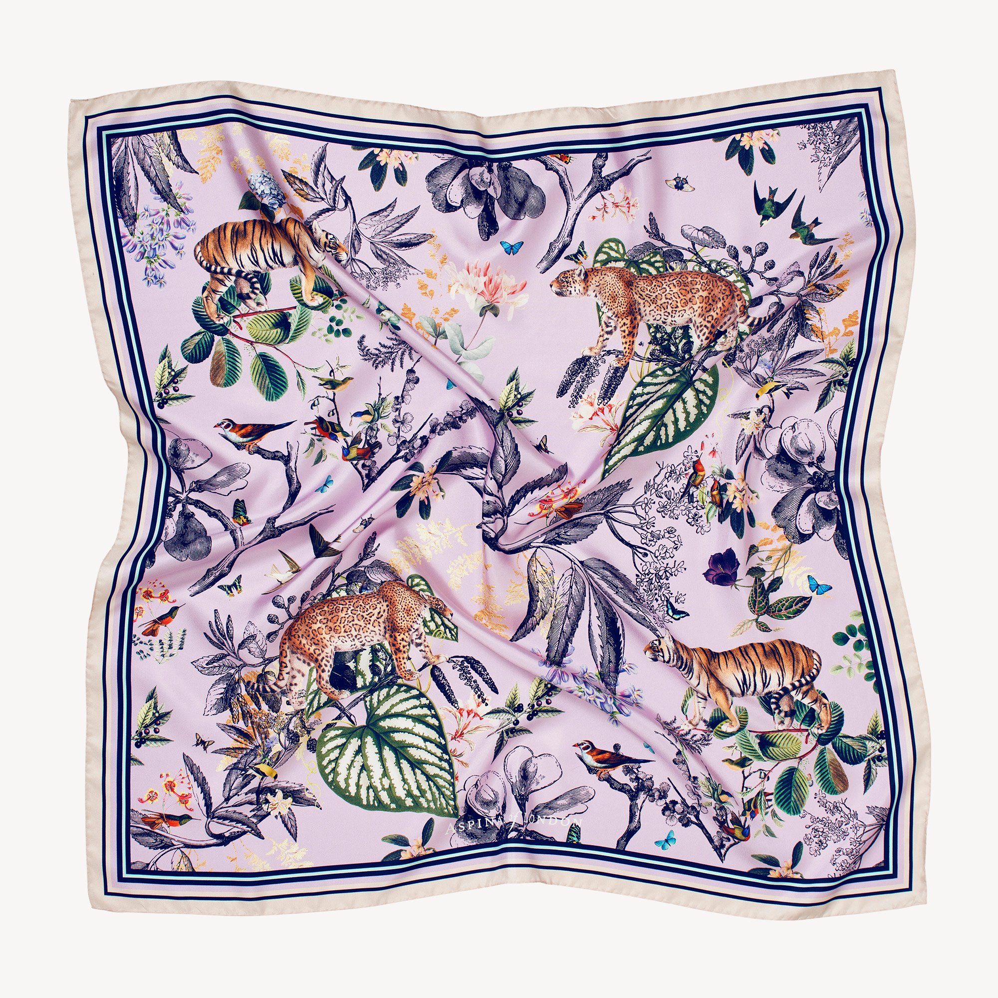 Tigers & Leopards Silk Scarf