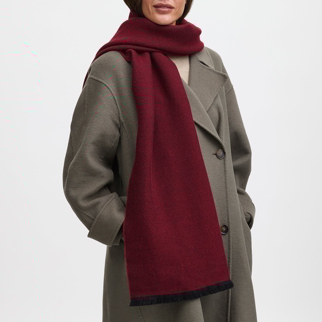 Reversible Merino Wool Scarf