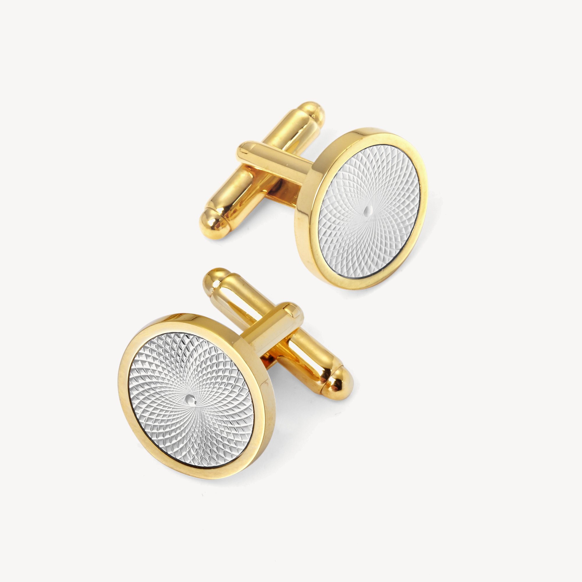 Engraved Centre Round Cufflinks