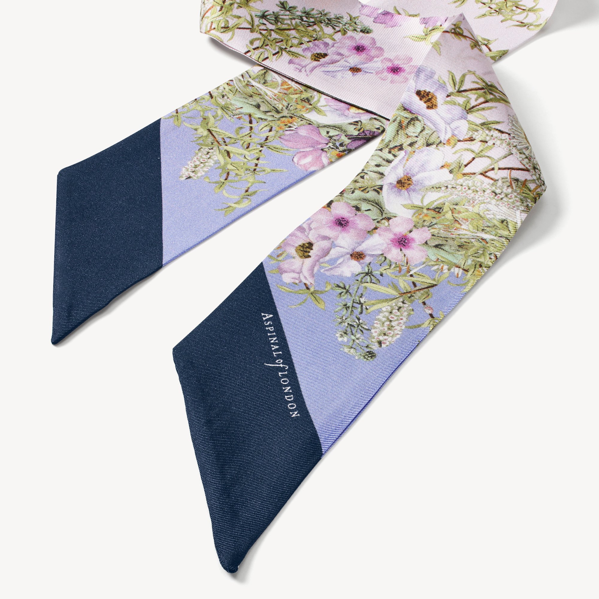 Edwardian Garden Skinny Silk Scarf