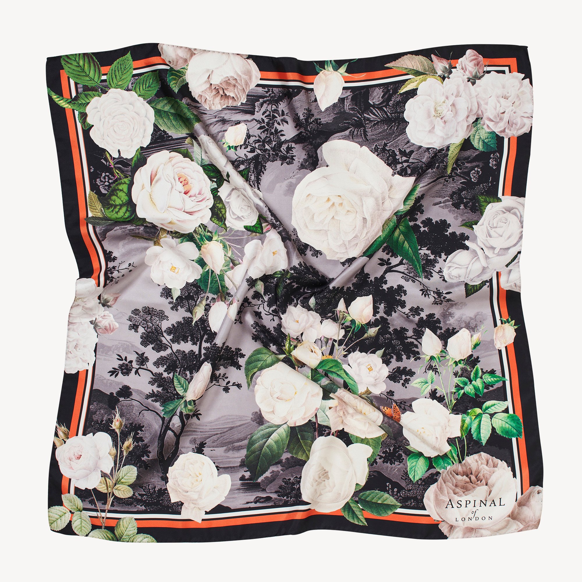 Roses of the Orient Silk Scarf