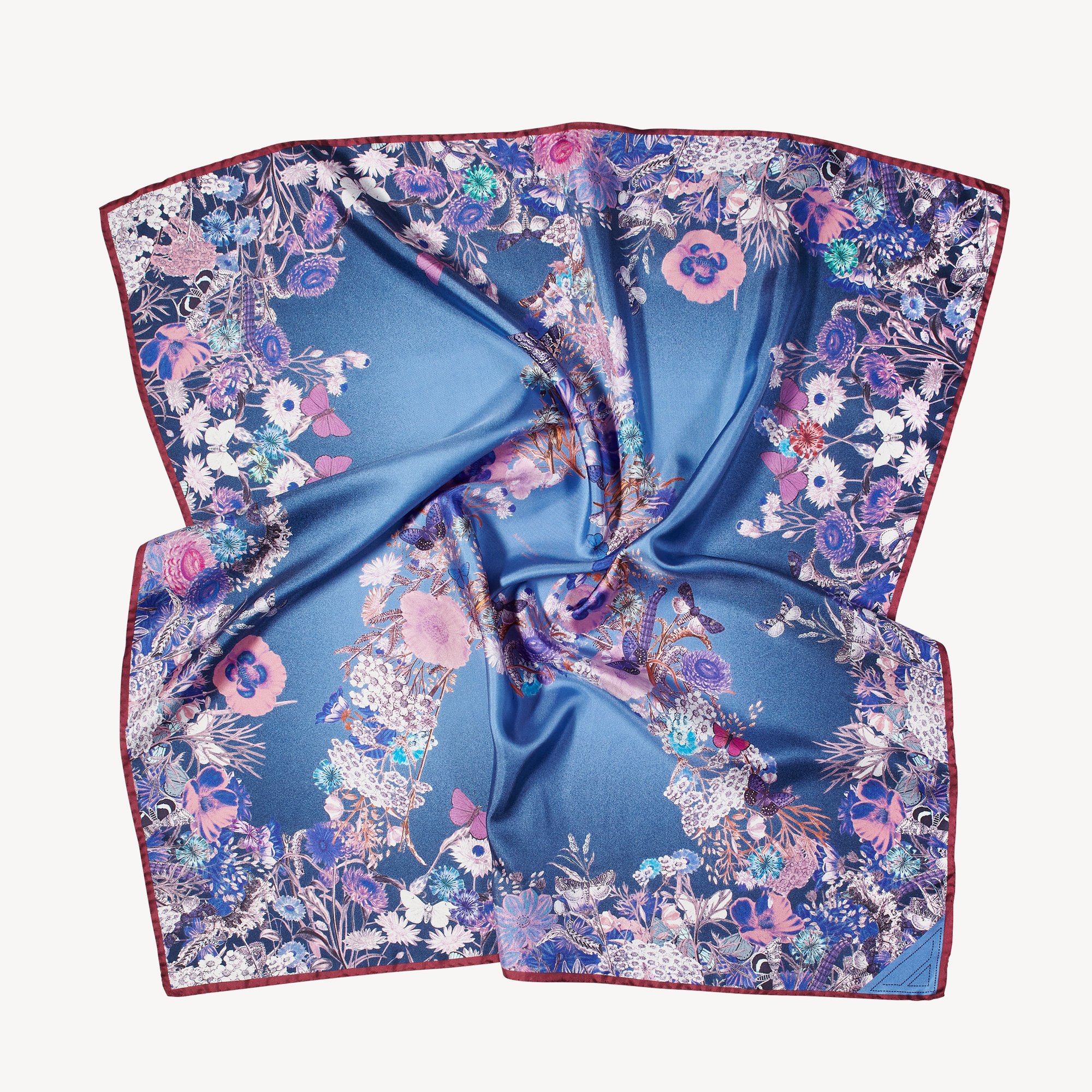 Ombre 'A' Floral Silk Scarf
