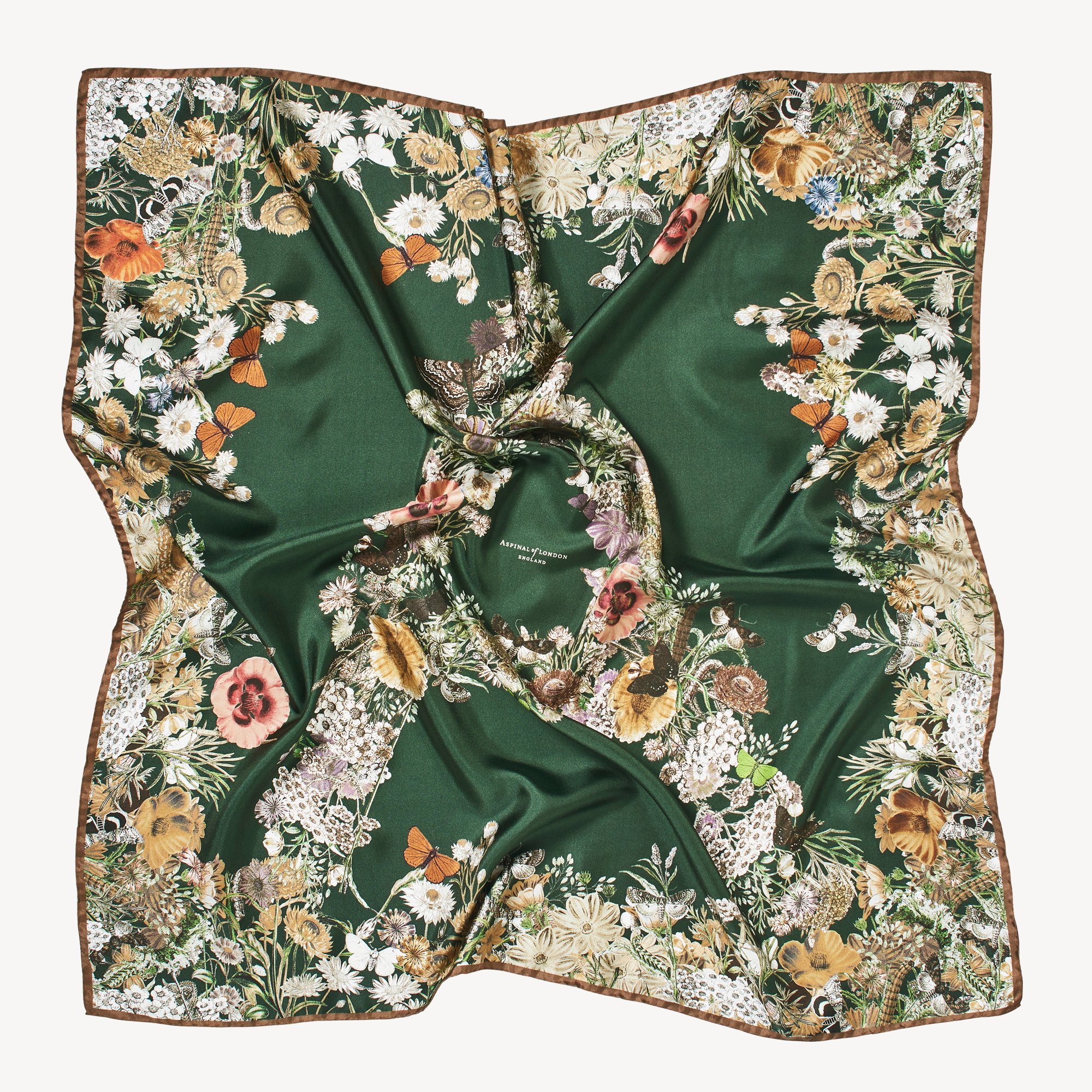 Ombre 'A' Floral Silk Scarf