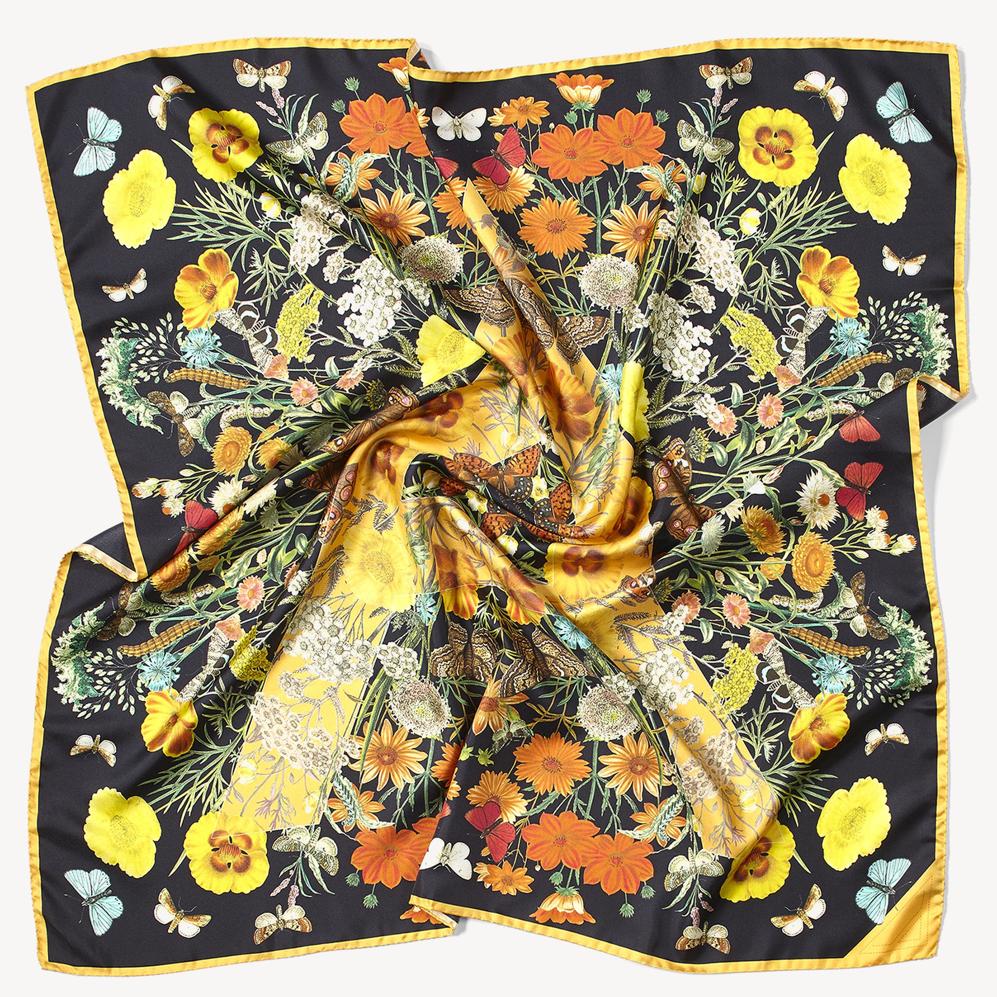 Botanical 'A' Silk Scarf