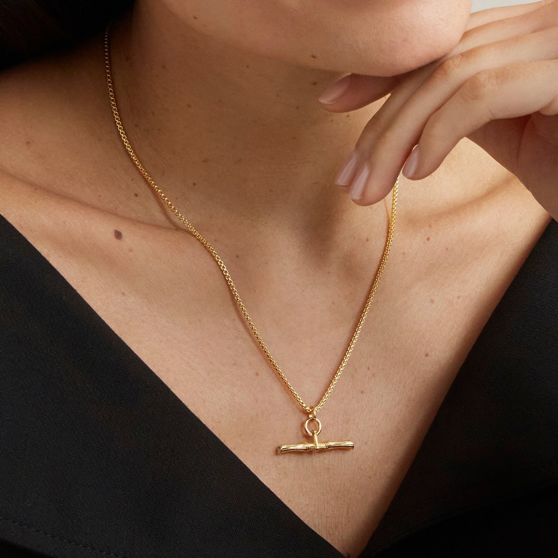 Bamboo T-Bar Necklace